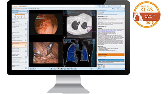 monitoraggio dell'archivio di imaging aziendale con il logo best in klas 2019