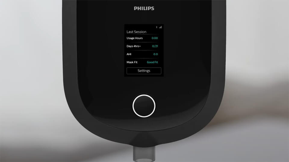 Menu e funzioni di comfort DreamStation 2 CPAP Advanced Philips