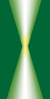 una clessidra verde e bianca