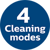 4 modalità di pulizia