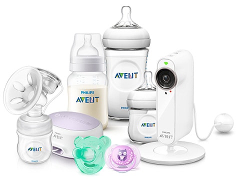 Impostazione dei prodotti per il bambino: biberon, Baby monitor smart, succhietti, tiralatte