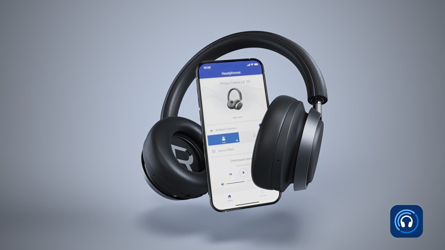 Cuffie Fidelio L4 connesse all'app Philips Headphones