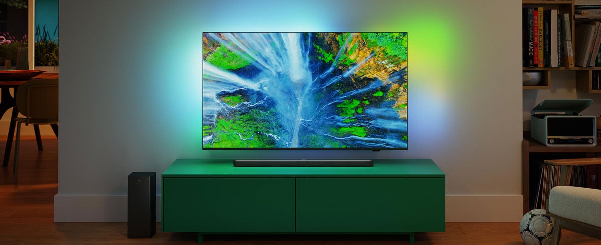 Soundbar Philips in un salotto