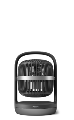 Basso ventilatore da tavolo Philips nero serie 3000 con oscillazione automatica.
