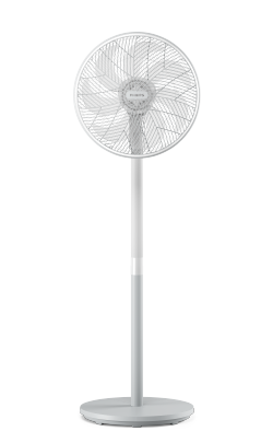 Alto ventilatore a piedistallo Philips bianco, serie 2000, con rotazione di 90 gradi.