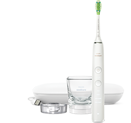 Philips Sonicare DiamondClean with puck and travel case, white edition, HX9331/32