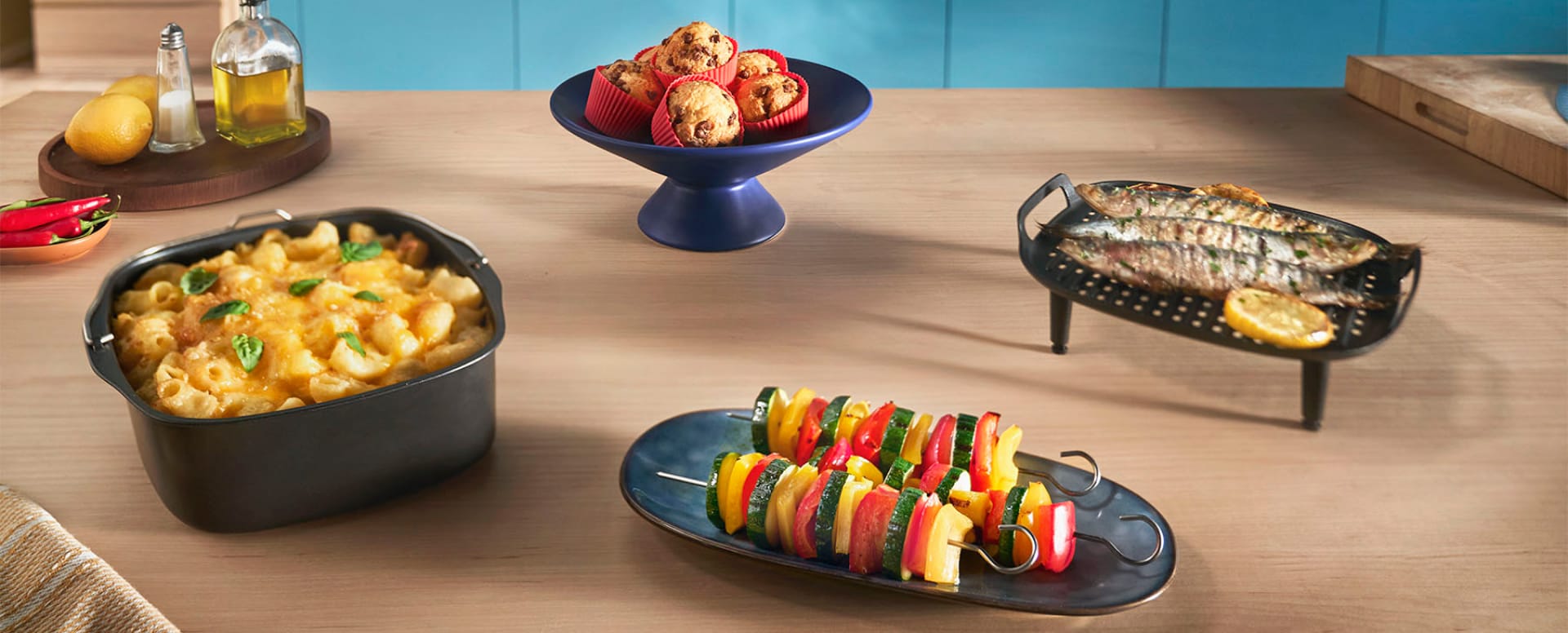 una serie di piatti che possono essere cotti con Airfryer insieme ai nostri accessori