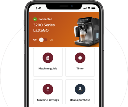 Philips coffee+ app, Easy coffee beans purchase via Amazon