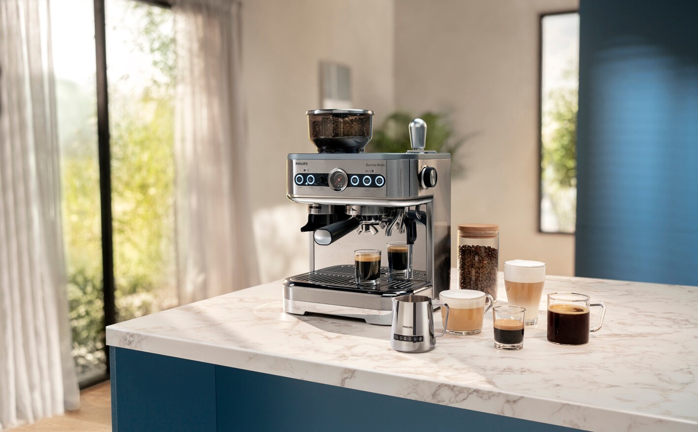 Philips Barista Brew con diversi tipi di caffè