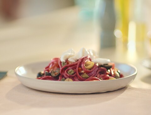 Fettuccine alla barbabietola