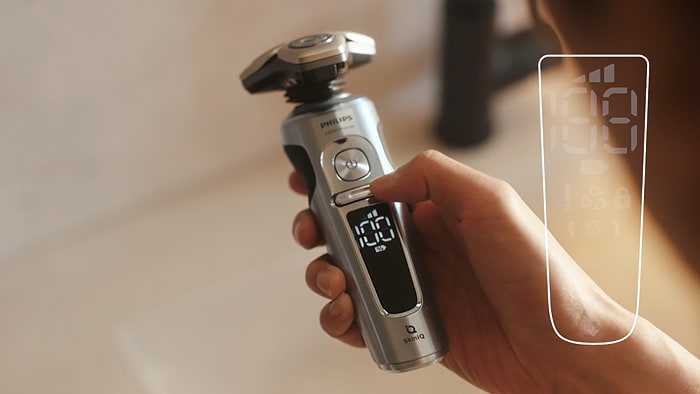 Navigazione, icone e spie sul rasoio S9000